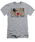 Loud and Proud Football Mom Leopard Print Cheetah Pattern Brodie Rashi T-Shirt