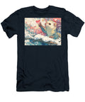 Love and Care Winter Scene a Fluffy Stoat Animal Art Elmer Powers T-Shirt