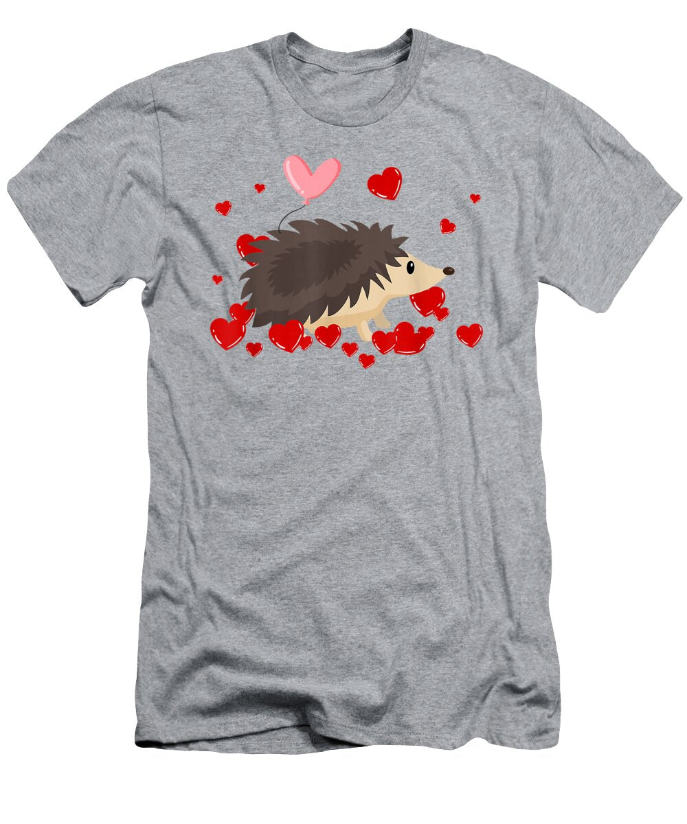 Love Hedgehog Heart Valentines Day Farrau Mille T-Shirt