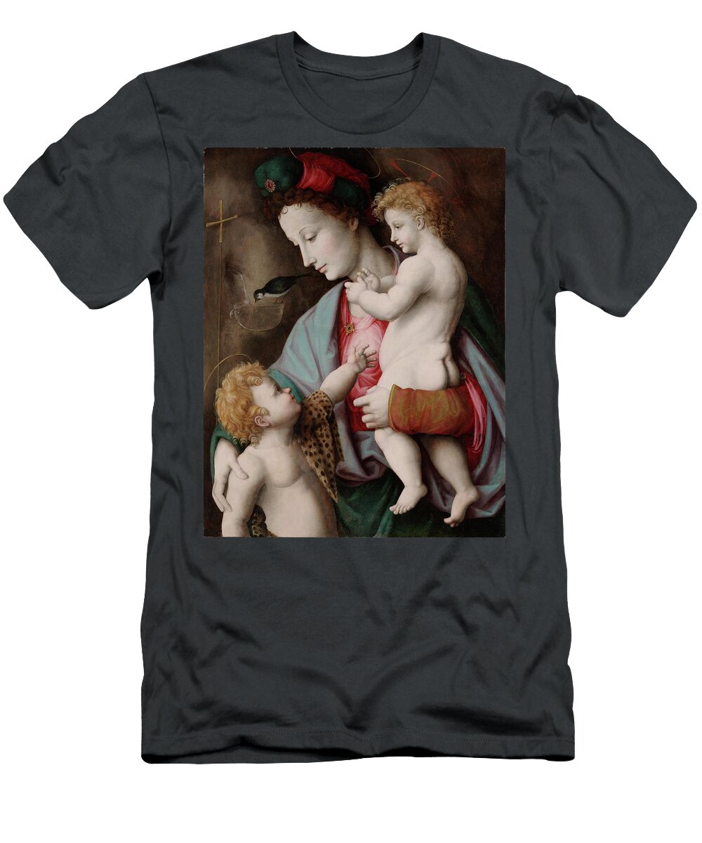 Madonna and Child with St John the Baptist Francesco Ubertini T-Shirt