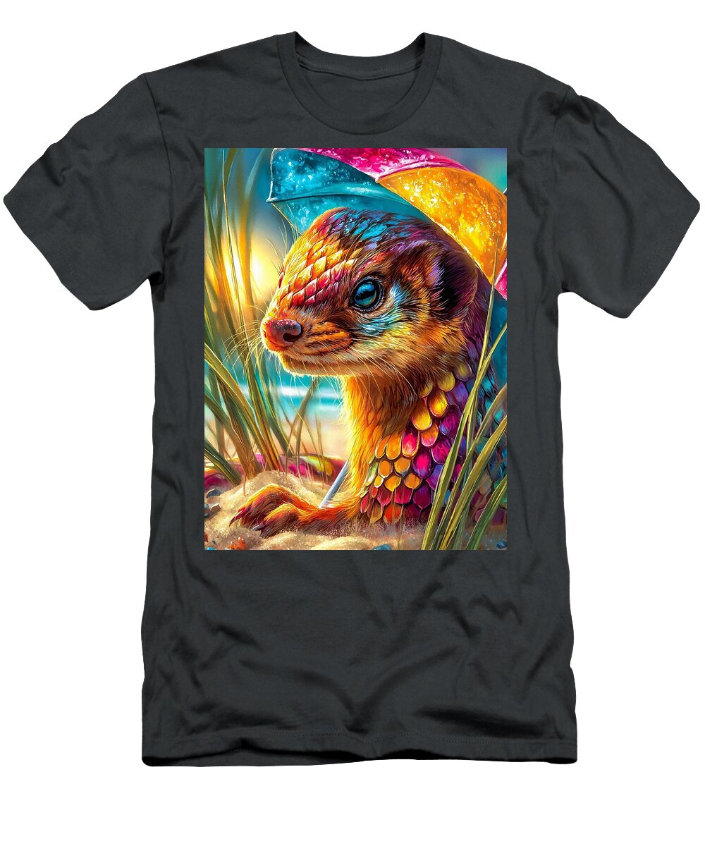 Magical Animal Colorful Animal Mongoose Quick Mongoose Darting About a Cobra Cooler Um Fantasy Creat Elmer Powers T-Shirt