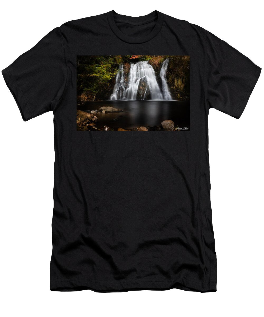 Majestic Forest Waterfall Vince Lapoint T-Shirt