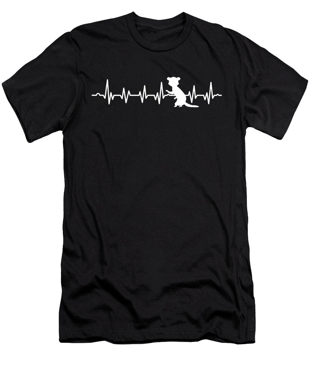 Mammals Domestic Animals Wildlife Ferret Heartbeat Polecat Gift Thomas Larch T-Shirt