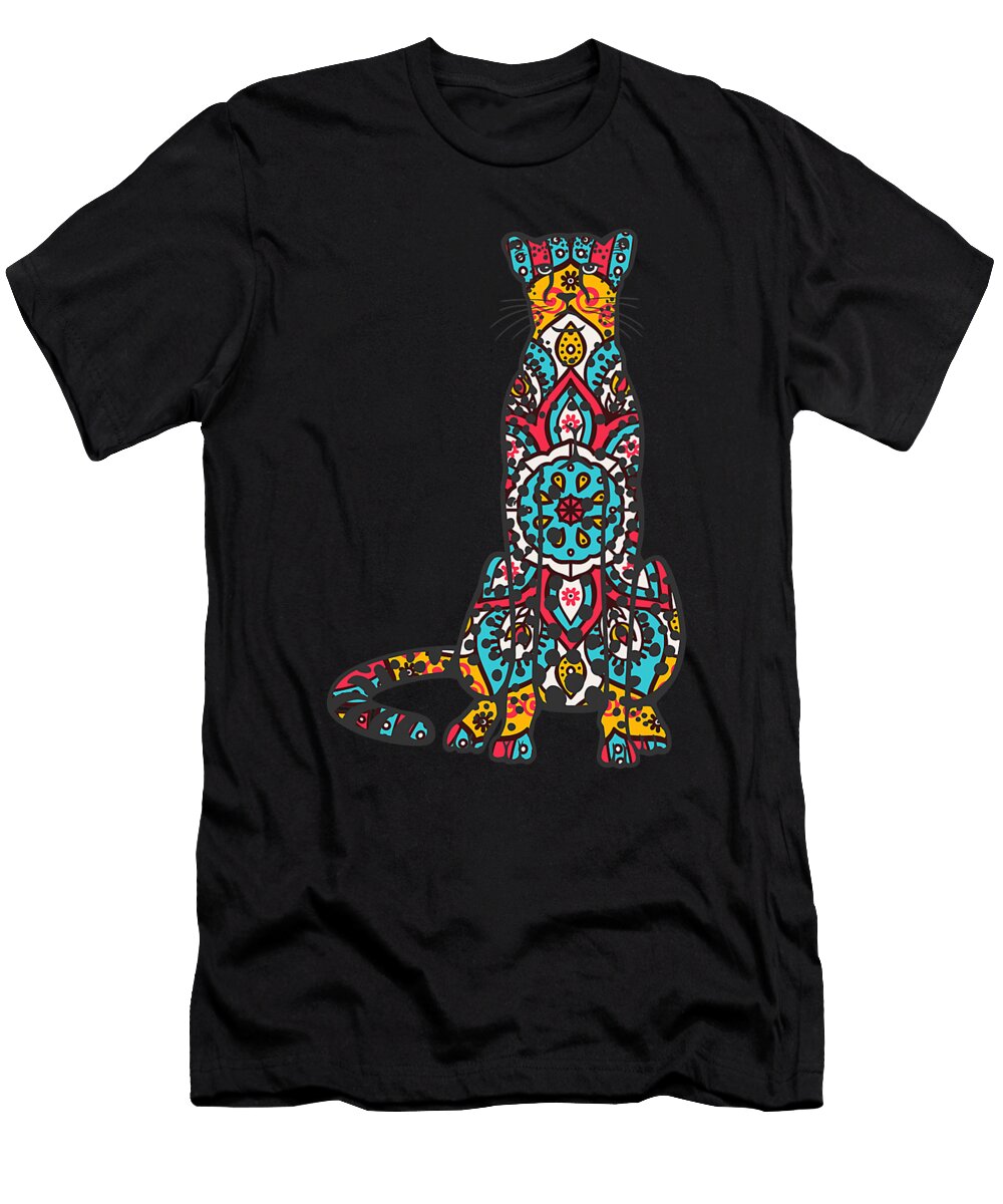 Mandala Cheetah Geometric Pattern Art Mandala Animal Dhbubble T-Shirt