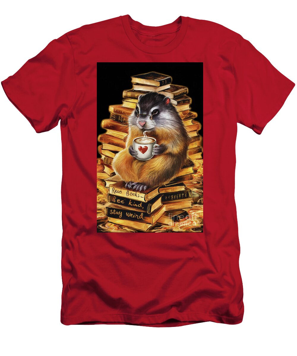 Marmot Lover Book Lover Read Books Book Lover Gift Book Reader Gift for Librarian Read Books Be Kind Stay Weird Be Kind Grover Mcclure T-Shirt