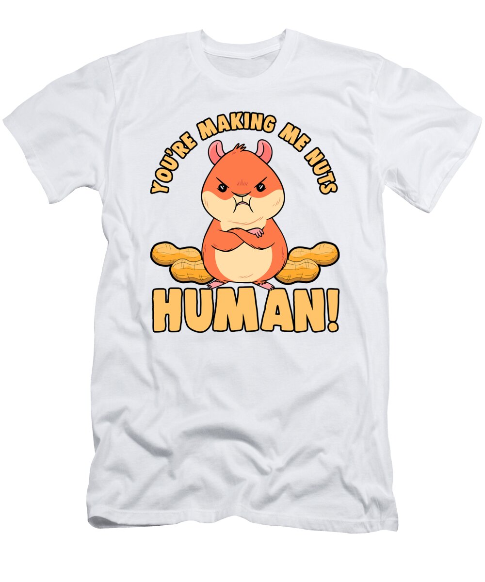 Mean Hamster Cute Animal Hamster Lovers Pet Rodent Toms Store T-Shirt