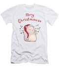 Merry Christmouse Cute Mouse in Santa Hat Takeda Art T-Shirt