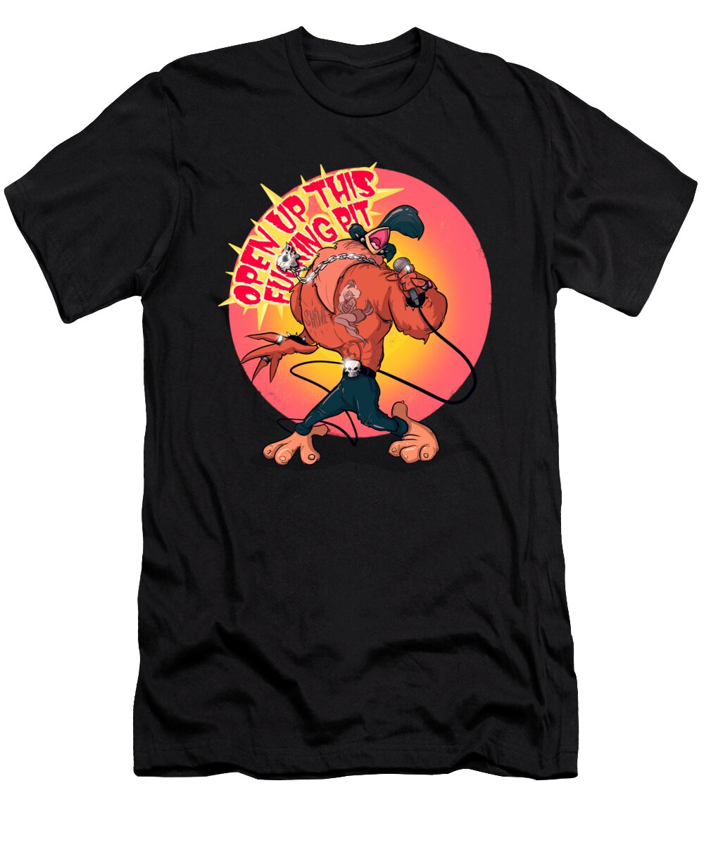 Metal Rooster Ludwig Van Bacon T-Shirt