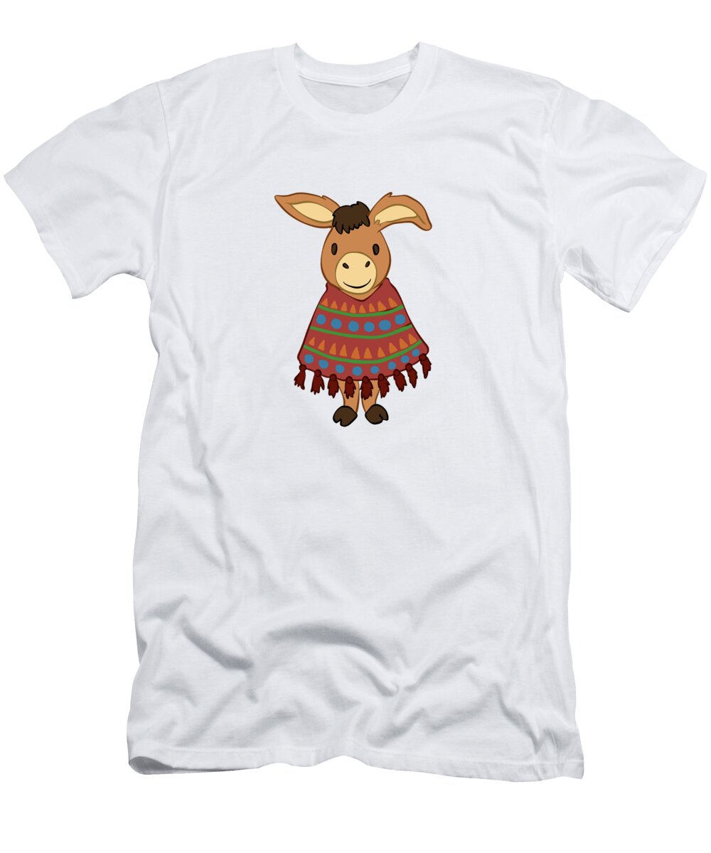 Mexican Cute Donkey Johnnie Art T-Shirt