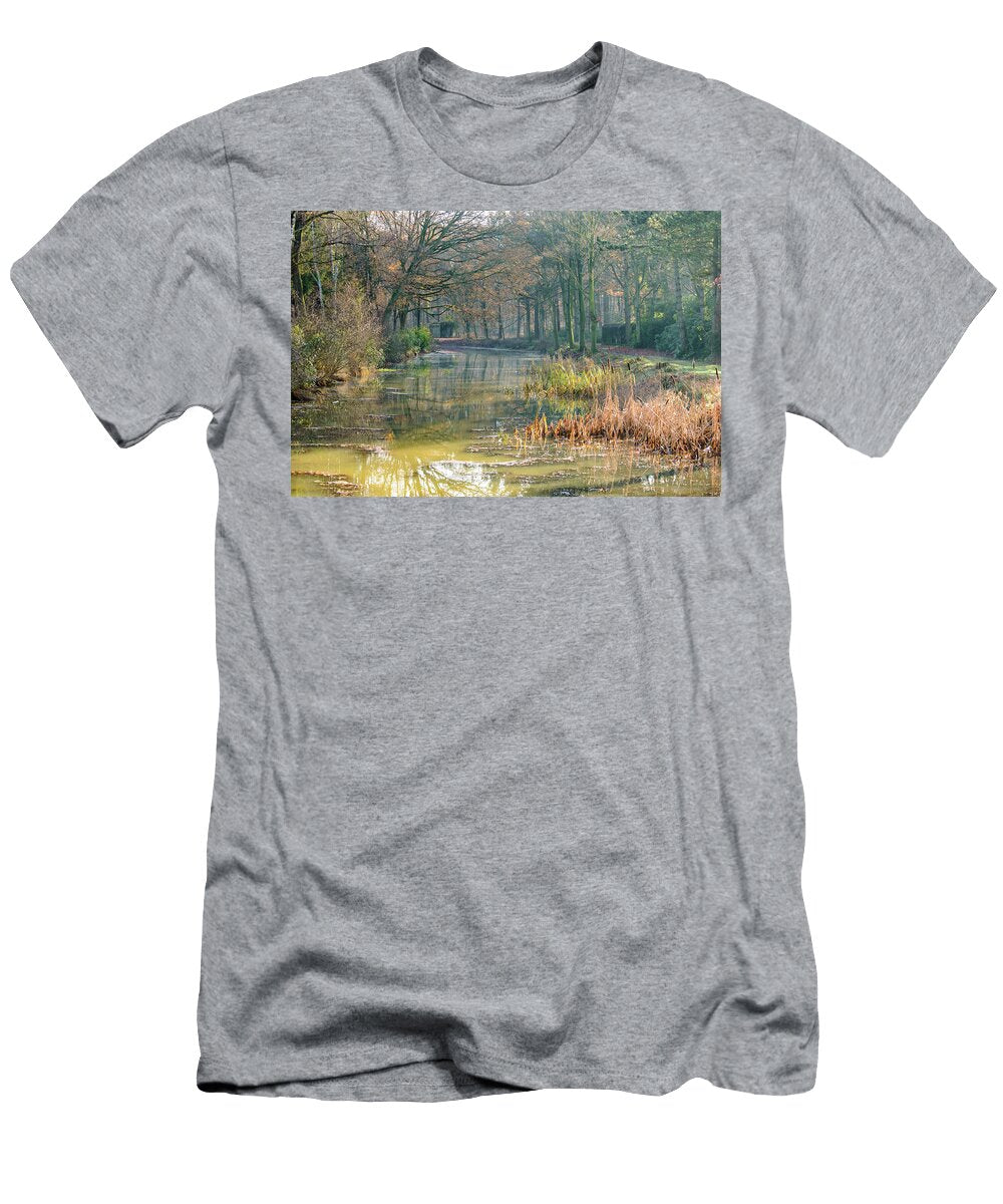 Misty Forest Surrounding Little Swamp Johan Ferret T-Shirt
