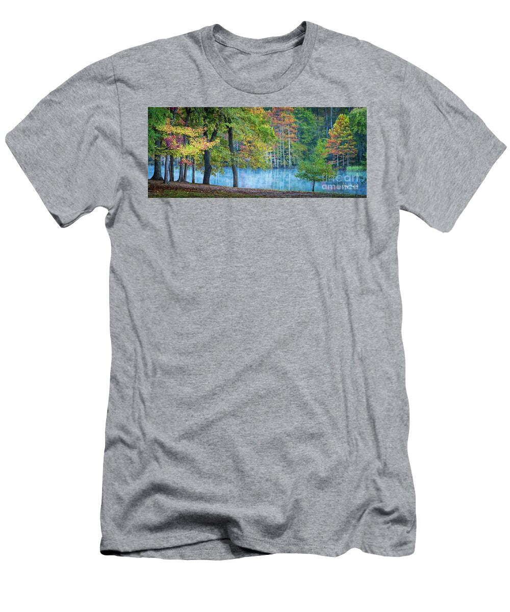 Misty River Panorama Inge Johnsson T-Shirt