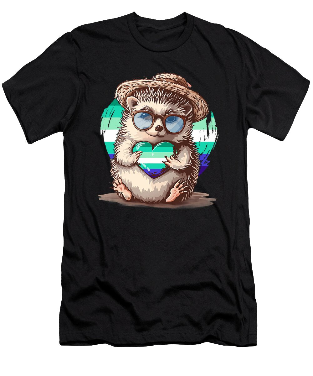 Mlm Pride Heart Mlm Flag Lgbt Hedgehog Gay Male Coami Tacti T-Shirt
