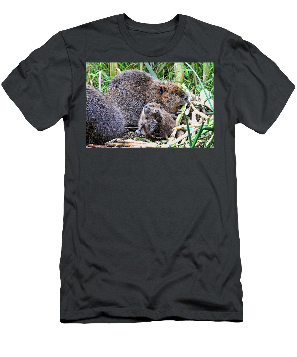 Mom and Baby Beaver Peggy Collins T-Shirt
