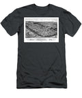 Monaca Pennsylvania Vintage Map Birds Eye View 1900 Black and White Carol Japp T-Shirt