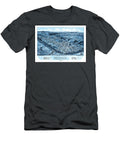 Monaca Pennsylvania Vintage Map Birds Eye View 1900 Blue and White Carol Japp T-Shirt