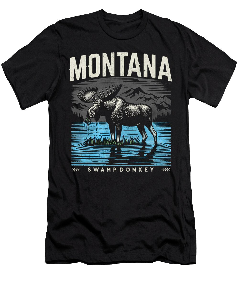 Montana Moose the Original Swamp Donkey Maisie Jackson T-Shirt