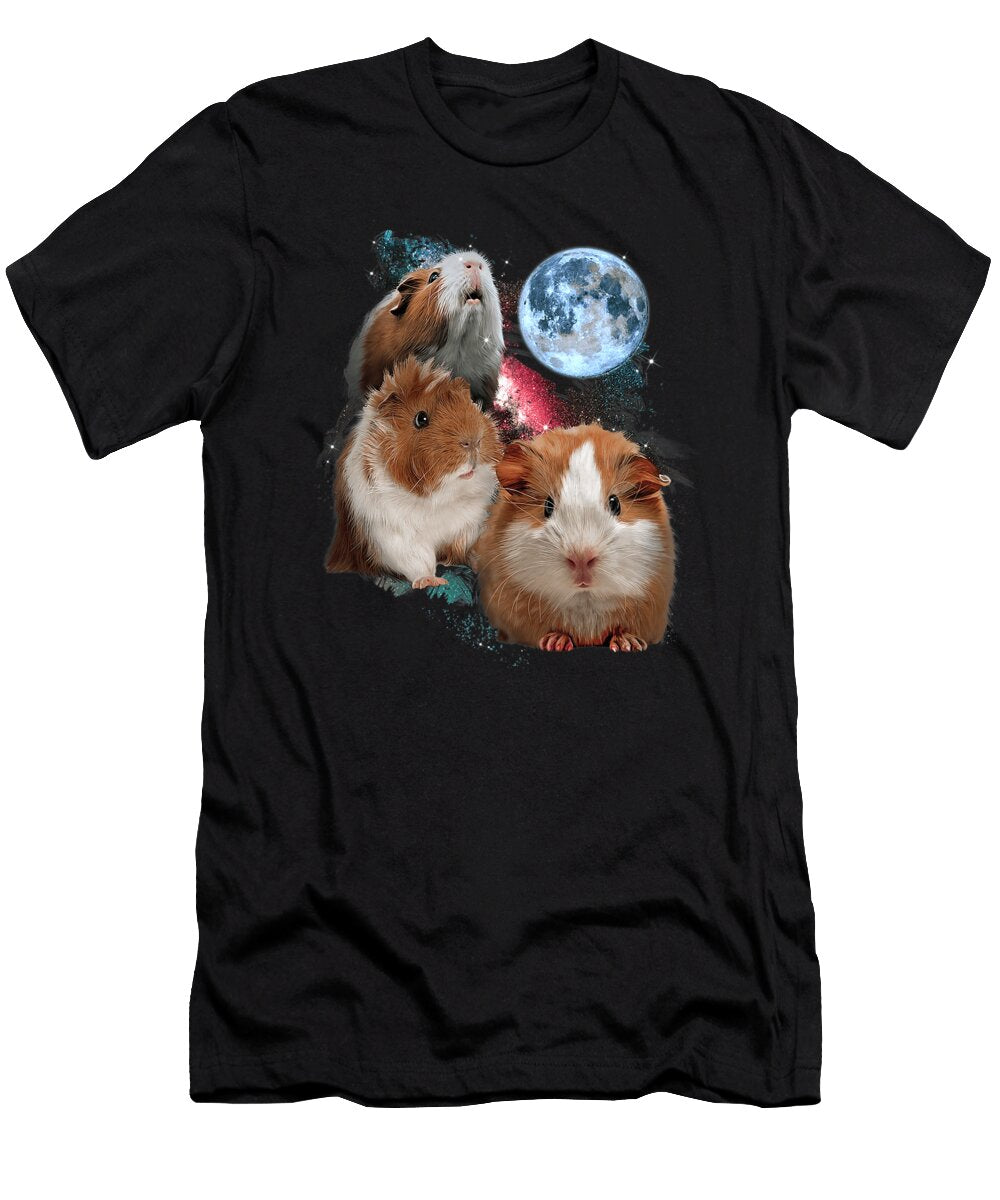 Moon Guinea Pig Cavy Hamster Art Rodent Animal Novelty Dhbubble T-Shirt