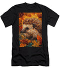 Mosaic Hedgehog Amidst Autumn Leaves Hedgehog Luna Farmer T-Shirt