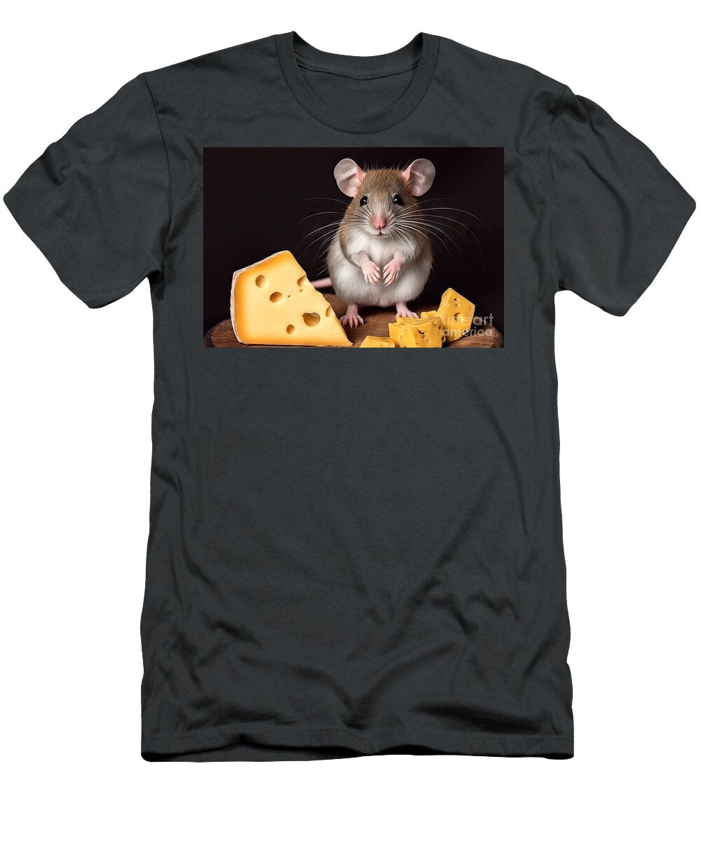 Mouse and Large Pieces of Cheese N Akkash T-Shirt