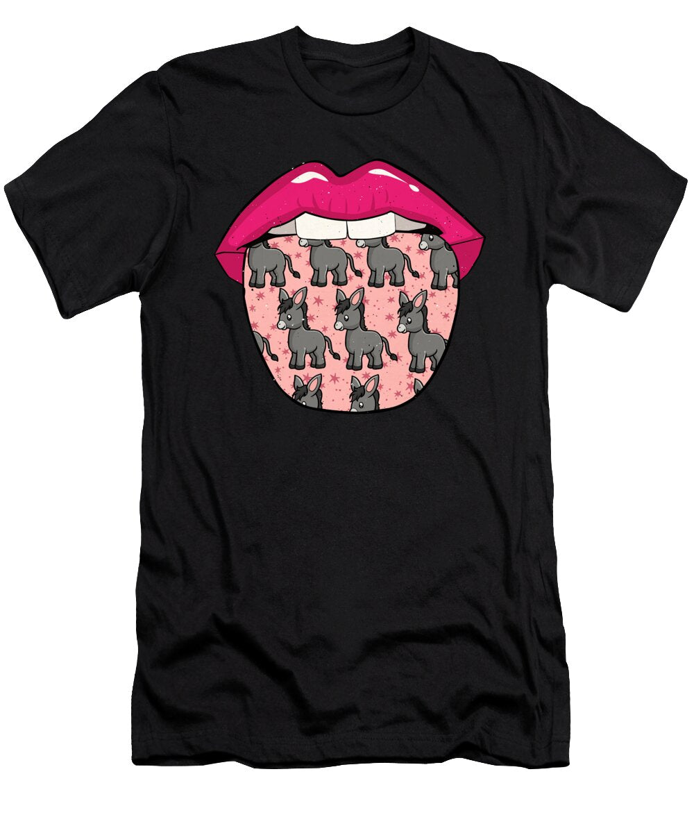 Mule Lips Farm Farmer Donkey Crazy Squirrel T-Shirt
