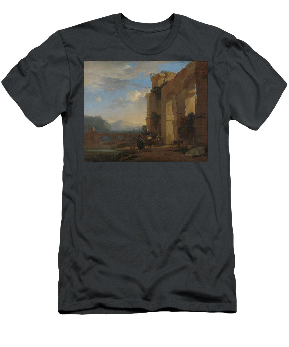 Muleteers Beside an Italian Ruin Donkey Drivers Beside a Ruin in Italy Jan Asselijn T-Shirt