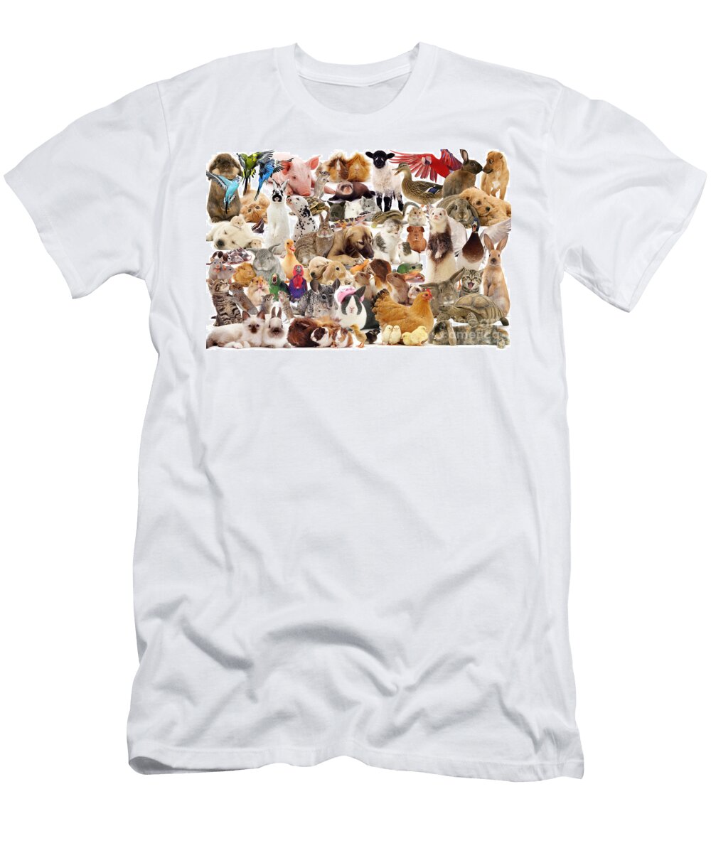 Multiple Pets Montage Warren Photographic T-Shirt