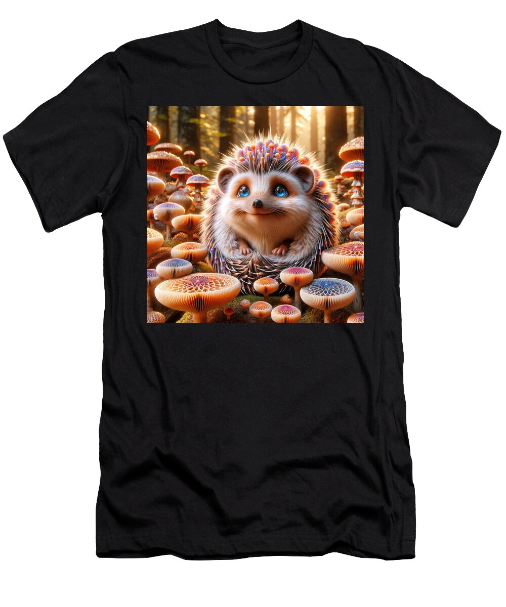 Mushroom Mirth in Hedgehog Daze Bill and Linda Tiepelman T-Shirt