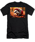 Nature Dge Friendly Animal Cartoon Sweet Animalhair Wildlife Cute Dgehog Hat Forest Illustration Pointing Autumn Baby Wafe Akkash T-Shirt