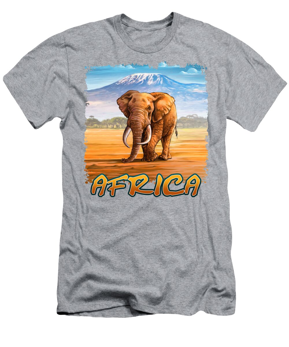 Ndlovu in Savanna Anthony Mwangi T-Shirt