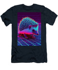 Neon Hedgehog in a Vibrant Grid Hedgehog Grayson Sheppard T-Shirt