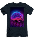 Neon Hedgehog on Grid Hedgehog Grayson Sheppard T-Shirt