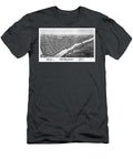 New Brighton Pennsylvania Historical Vintage Map Birds Eye View 1901 Black and White Carol Japp T-Shirt