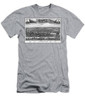 New Brighton Pennsylvania Vintage Map Birds Eye View 1883 Black and White Carol Japp T-Shirt