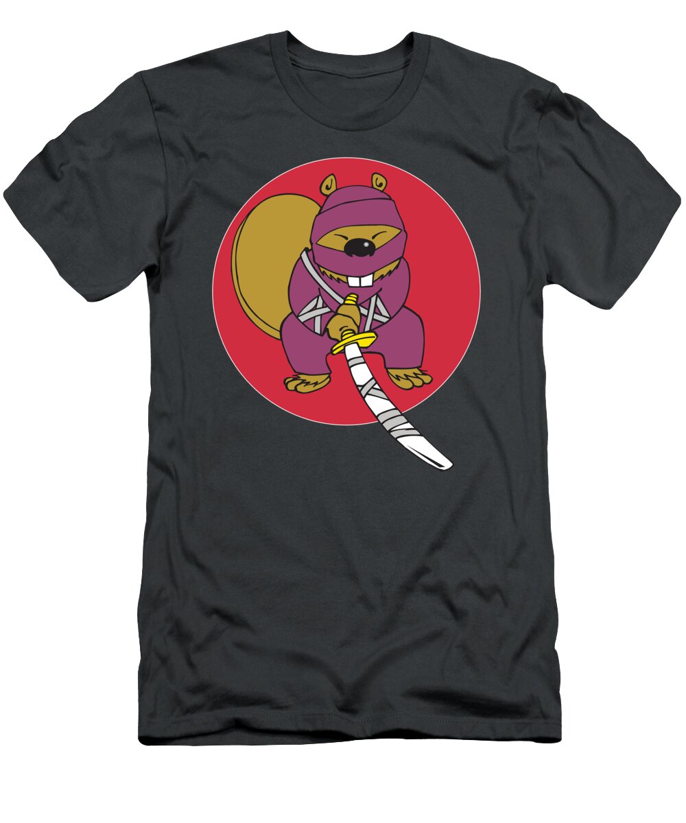 Ninja Beaver Animal Humor Joke Funny Gift Ideas T-Shirt