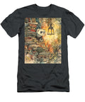 Nocturnal Animal Fantasy World Hidden Ferret in a Magical Bookshelf Hidden Creature Clint Mclaughlin T-Shirt