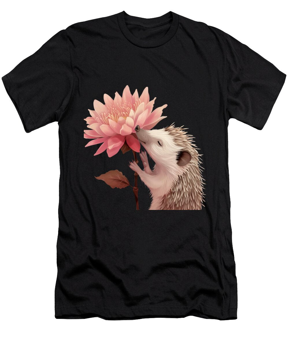 Nocturnal Hedgehog Adventures Doris Santiago Art T-Shirt