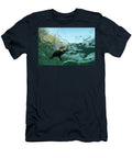 North American Beaver Swimming Under the Ice of a Frozen Nick Hawkins Natureplcom T-Shirt