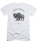 North American Bison Charcoal on White Background Christopher Holbert T-Shirt