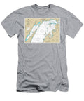 North End of Lake Michigan Nautical Chart Map 2024 Carol Japp T-Shirt