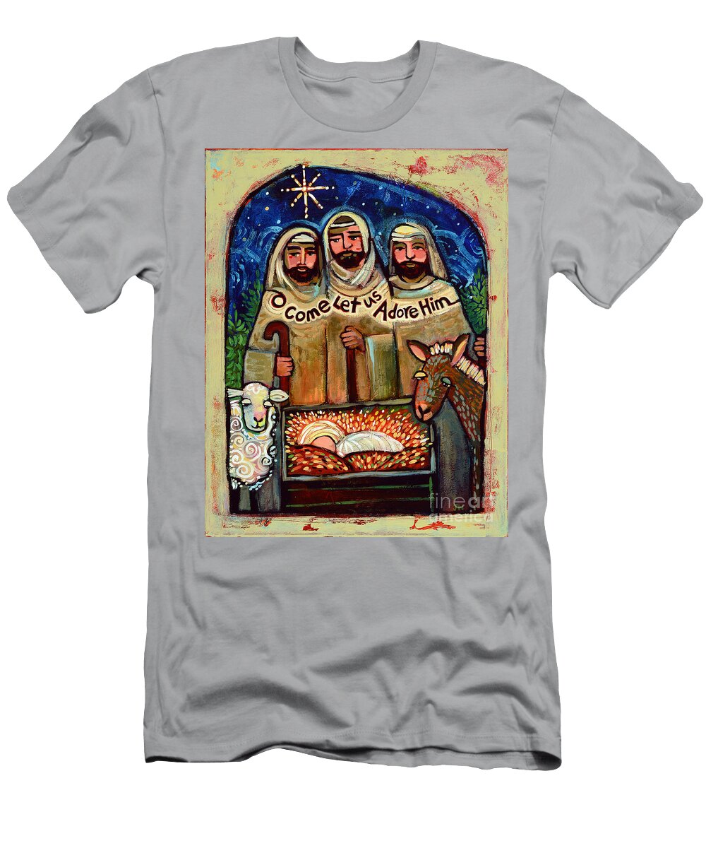 O Come Let US Adore Him Shepherds Jen Norton T-Shirt