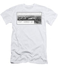 Oconomowoc Waukesha Wisconsin Vintage Map Aerial View 1890 Black and White Carol Japp T-Shirt