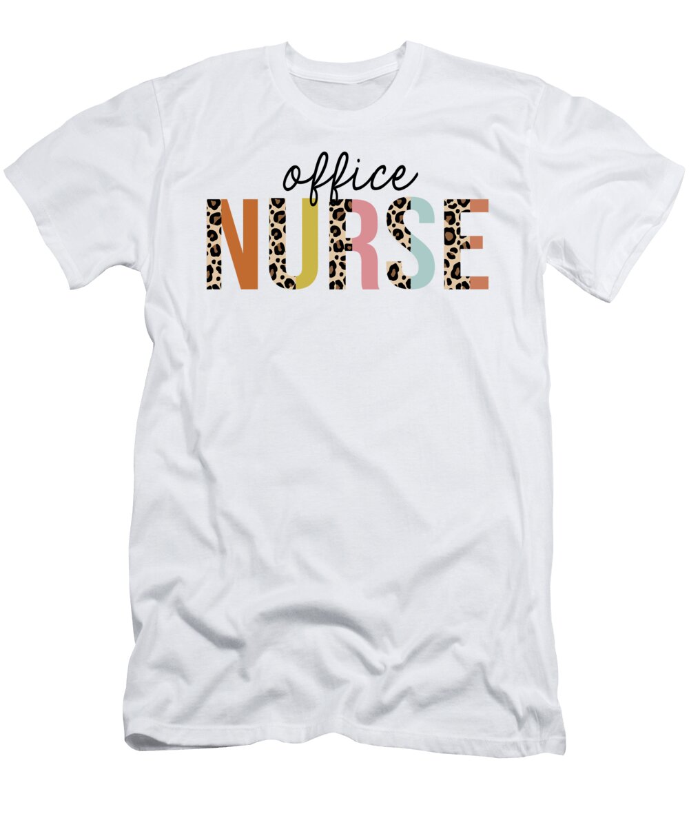 Office Nurse Leopard Print Registered Rn Nursing Appreciation Jensen Cena T-Shirt