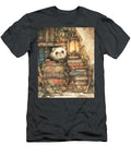 Old Books Charming Ferret Amidst Antique Books Curious Ferret Cozy Atmosphere Clint Mclaughlin T-Shirt