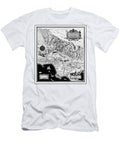 Old Spanish and Mexican Ranchos of Los Angeles County Vintage Map Black and White Carol Japp T-Shirt