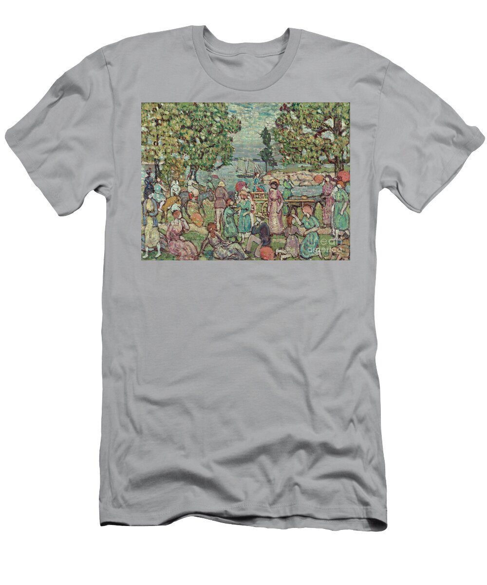 On the Beach 1915 By Maurice Brazil Prendergast Maurice Brazil Prendergast T-Shirt