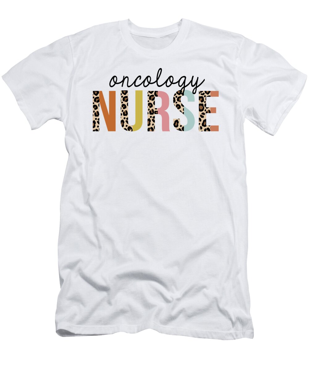Oncology Nurse Leopard Print Registered Rn Nursing Appreciation Jensen Cena T-Shirt