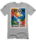 Oregon Beaver State Travel Poster Jean Michel Basquiat Real Art T-Shirt