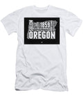 Oregon Black and White Map Naxart Studio T-Shirt