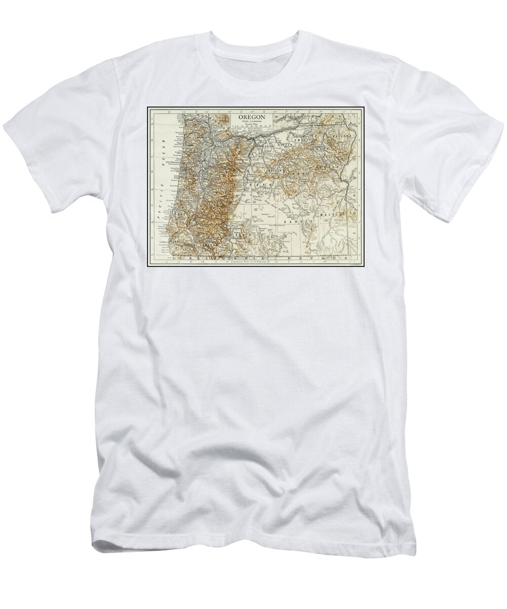 Oregon Vintage Map 1911 Carol Japp T-Shirt