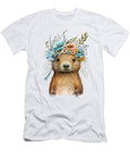 Otter Beaver Muskrat Boho Woodland Animal Floral Heidi Joyce T-Shirt